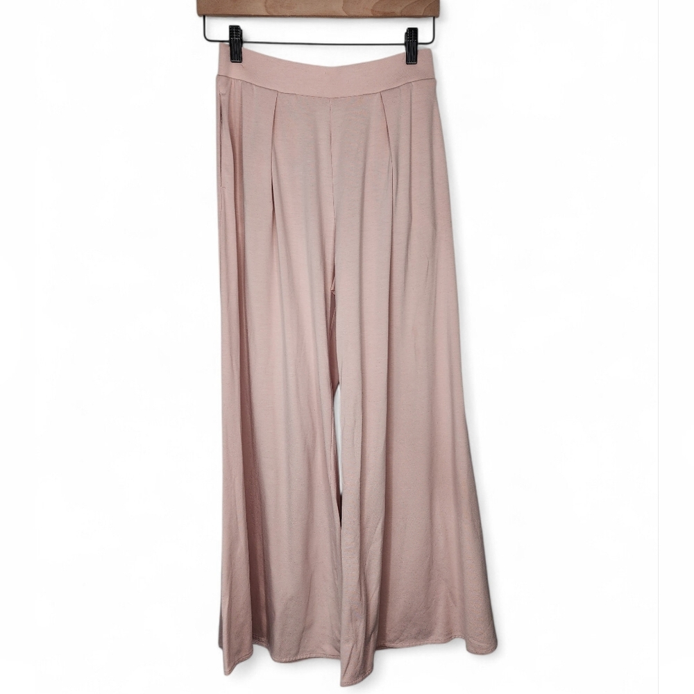 Uniqlo Jersey Knit Wide Leg Palazzo Pants in Blush 404542 Size S